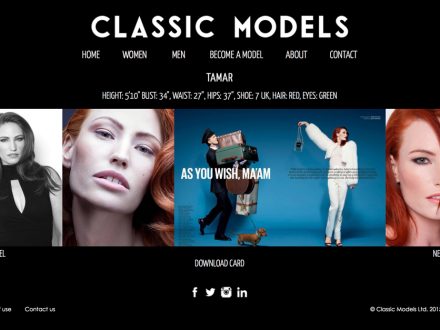 Classic Models Site Design