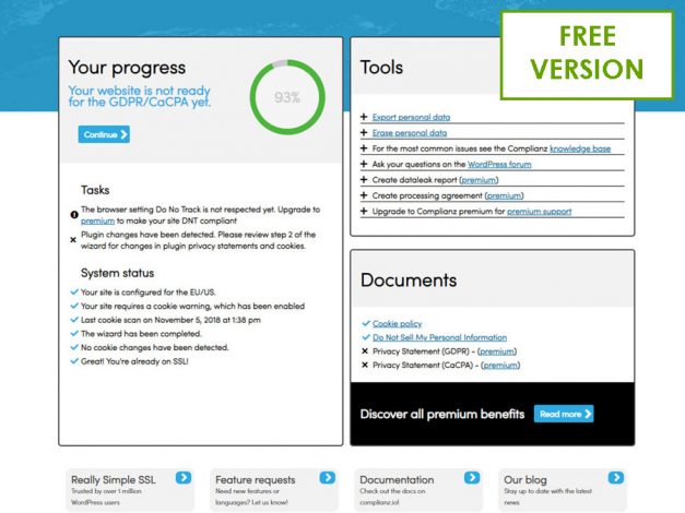 GDPR Cookie consent for your Wordpress Website Using Complianz