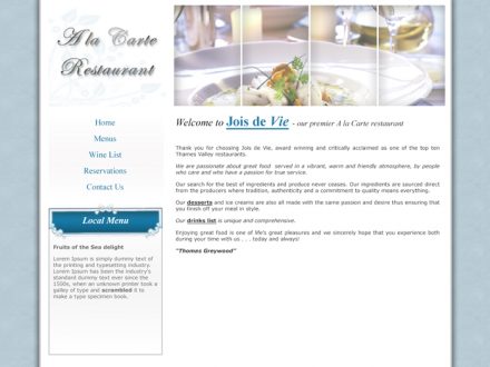 A la Carte Site Design